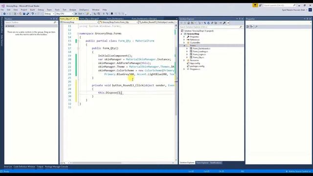 C# winform Qty Form Desing Grocery Shop POS part 4 смотреть онлайн