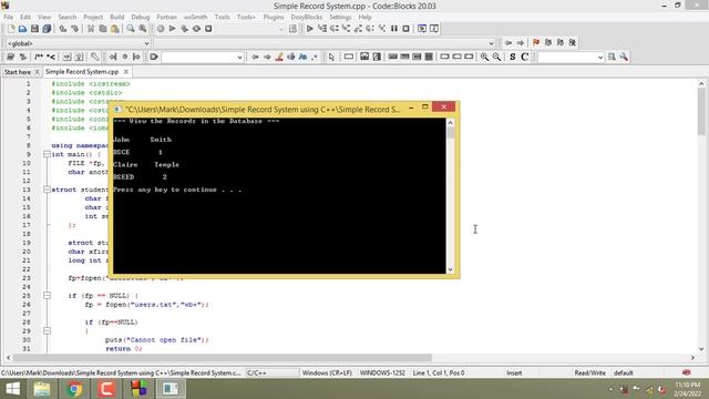 Simple Record System using C++ смотреть онлайн