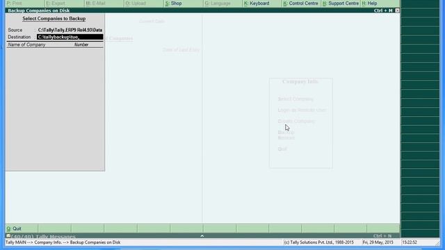 Tally Backup and Restore (how to backup tally data) | Tally ERP 9 смотреть онлайн