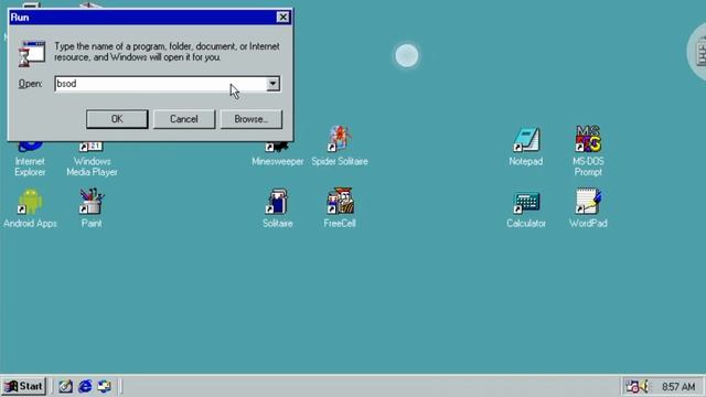 Windows 98 Simulator BSOD смотреть онлайн