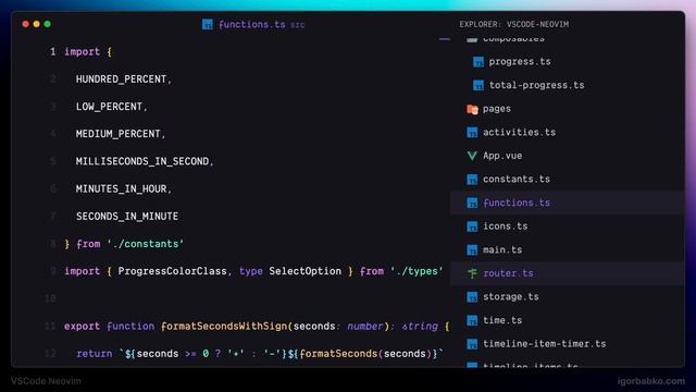 VSCode Neovim Extension - Explorer manipulation (10/10) смотреть онлайн