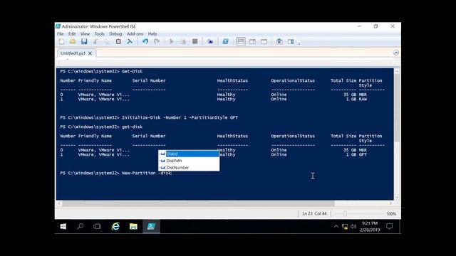 Windows - Creating a New Volume Using Powershell смотреть онлайн
