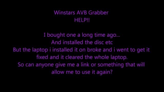 Winstars Video Grabber Help! смотреть онлайн