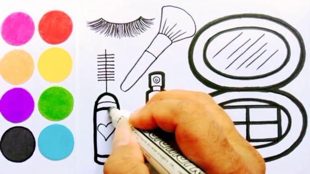 Bolalar uchun go'zallik bo'yanish va rang berishni qanday chizish mumkin .How to draw beauty makeup смотреть онлайн