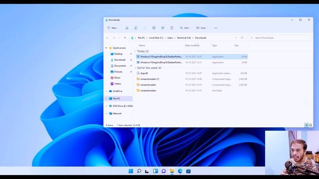Windows 11 Drag and Drop Taskbar Fix Without Windows 10 Taskbar #windows11 смотреть онлайн