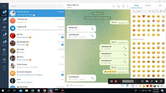 Telegram.EXE incoming call,outgoing call ,answer call ringtones on Windows 10 смотреть онлайн
