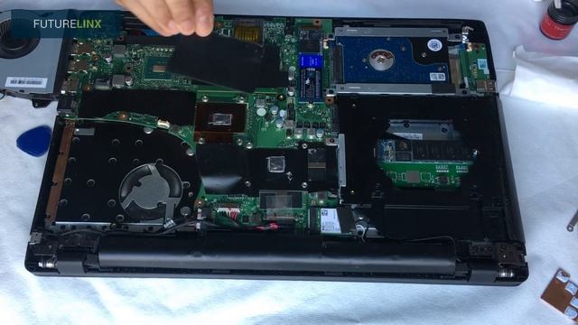 Replace thermal paste | laptop repair | Asus 553VE et 552 | disassemble | Futurelinx смотреть онлайн
