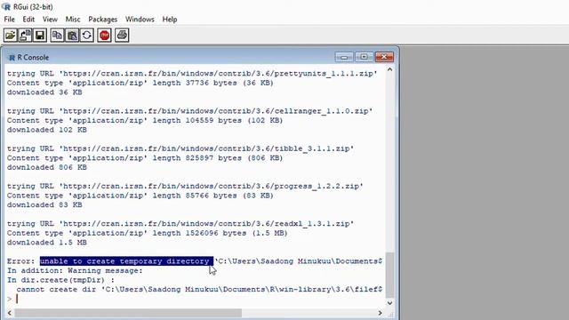 Comment résoudre l’erreur impossible de créer un répertoire temporaire dans R ou RStudio смотреть онлайн
