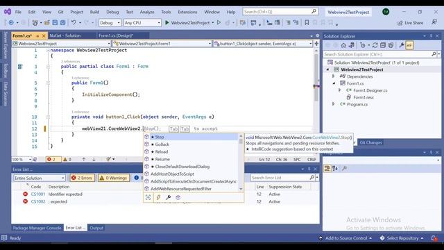 WebView2 object reference not set to an instance of an object FIX смотреть онлайн