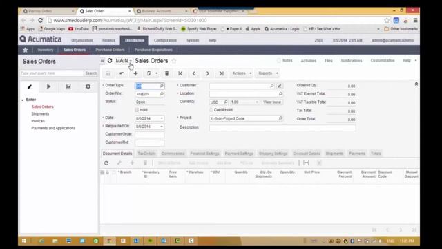 Acumatica Sneek Peek Demo смотреть онлайн