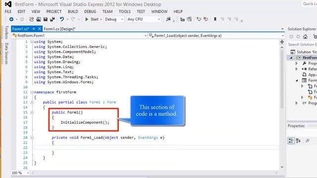 Visual C# Windows Forms Application Tutorial - Forms смотреть онлайн