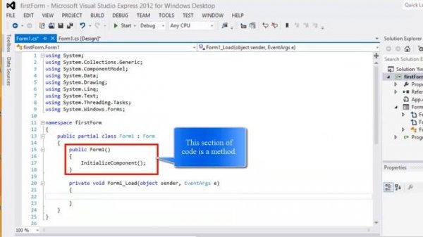 Visual C# Windows Forms Application Tutorial - Forms