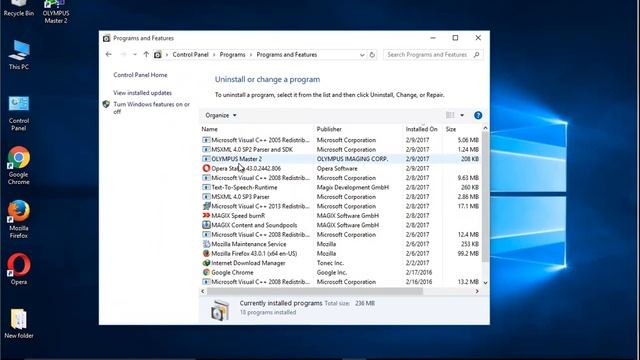 Uninstall OLYMPUS Master 2.20 on Windows 10 смотреть онлайн