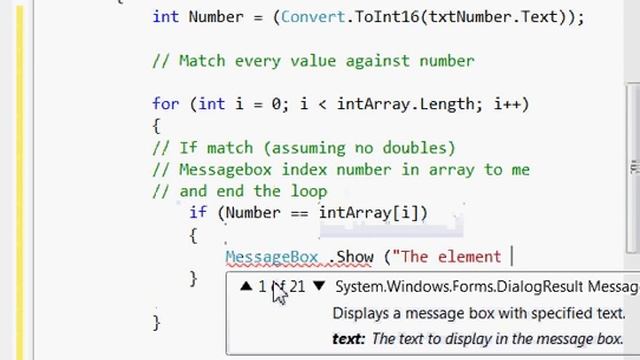 C# Tutorial - Using arrays to perform a linear search смотреть онлайн