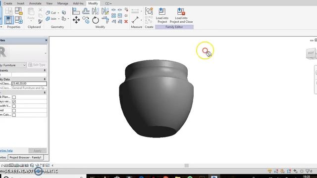 How to make a flower vase in Revit with a material смотреть онлайн