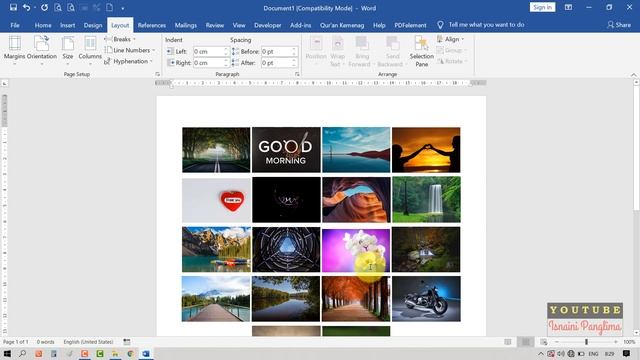 Tutorial Cara Cepat Menyusun Banyak Gambar di Microsoft Word смотреть онлайн