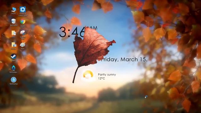 Leaf live theme wallpaper for RainWallpaper смотреть онлайн