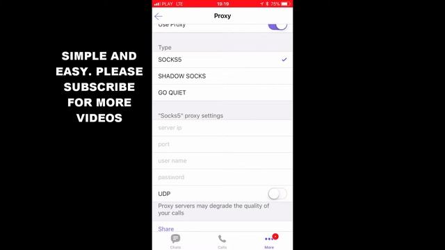 HOW TO ENABLE OR DISABLE UDP (PROXY- SOCKS5) IN VIBER APP (IOS) смотреть онлайн