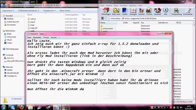 Minecraft x-ray Mod 1.5.2 download+Installation [German] смотреть онлайн