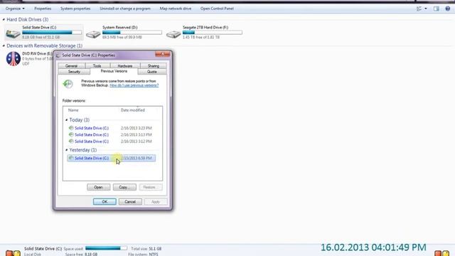 How To Restore Files In Windows 7 Using Previous versions? смотреть онлайн