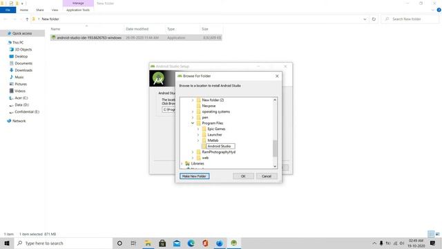 Installing Android Studio on Windows 10 смотреть онлайн