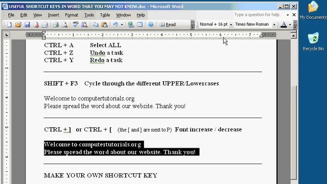 Using useful shortcut keys in Microsoft Office Word Look up and assign your own keys смотреть онлайн