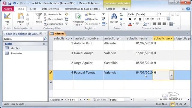 Computación 2 - Curso de Access 2010 - Video 4.1 - Vista de hoja de datos смотреть онлайн