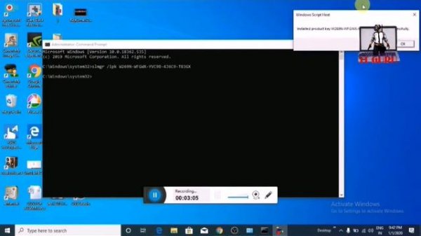 activate windows10 cmd