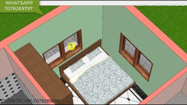 35'-0"x35'-0" 3D House Design With Layout Plan | 1200 Sq Ft Home Plan | Gopal Architecture смотреть онлайн
