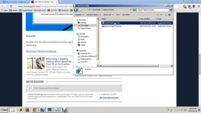 Take Ownership of Files and Folders in Windows Vista, 7 and 8 смотреть онлайн
