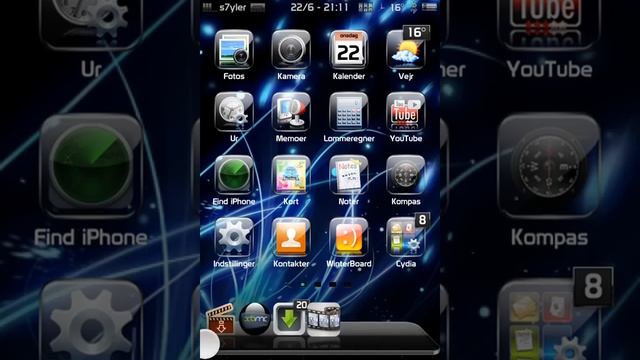 iPhone 4 with s7ylers Glass Icons 2012 (run this video on your own iPhone 4) смотреть онлайн