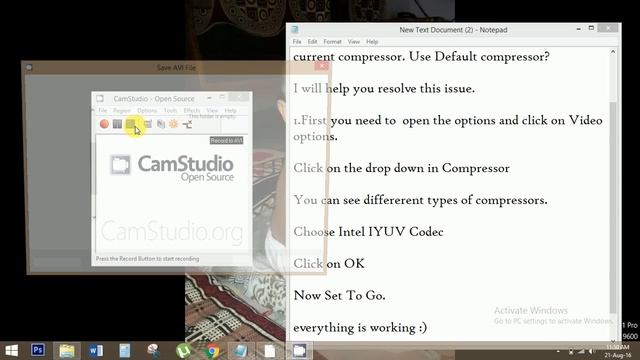 CamStudio could not record the AVI file using the current compressor. Use default compressor? смотреть онлайн