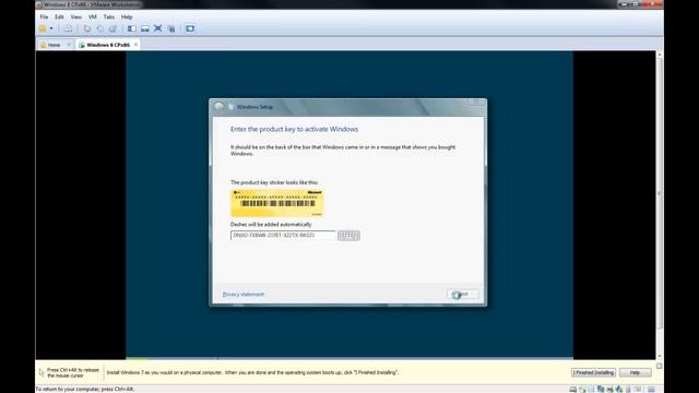 Install Windows 8 CP in VMware Workstation смотреть онлайн