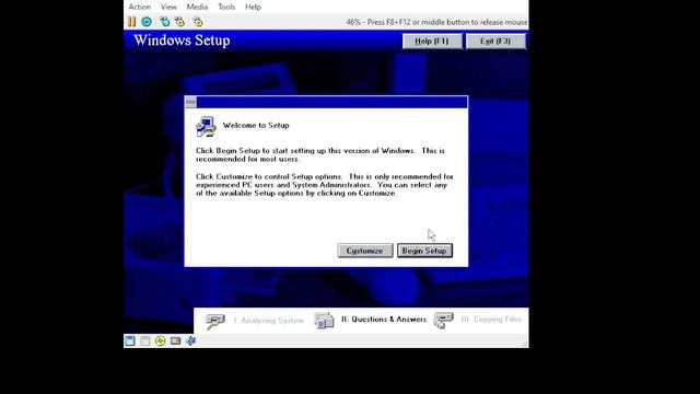 Installing Windows Chicago Build 73g смотреть онлайн