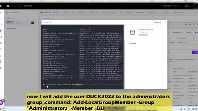 HOW TO CREATE A USER ADMINISTRATOR ON WINDOWS SERVER USING THE POWERSHELL MODULE ON SENTINEL ONE смотреть онлайн