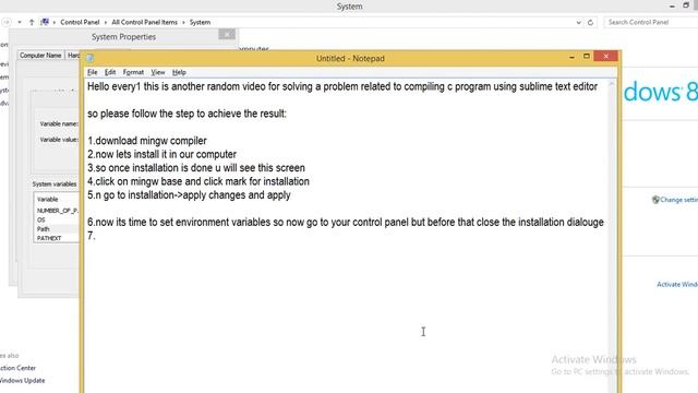 Compile and Run C program using Sublime Text смотреть онлайн