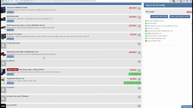 Config PC GAMER 900€ ➤ i7 8700 et GTX 1050 MSI GAMING X 4Go (Avril 2018) смотреть онлайн
