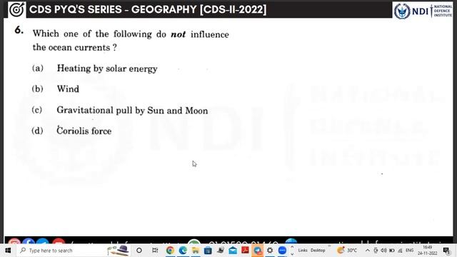 Geography MCQ's | CDS PYQs Series | CDS 2 2022 Geography Questions смотреть онлайн