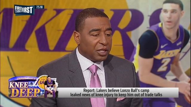 Nick Wright on reports Ball camp leaked injury news to stop trade talks | NBA | FIRST THINGS FIRST смотреть онлайн