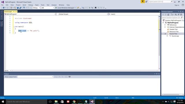 Basic C++ Beginner Program using Visual Studio 2015 смотреть онлайн