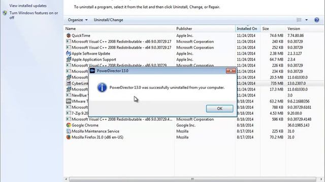 Uninstall CyberLink PowerDirector 13.0.2307.0 смотреть онлайн