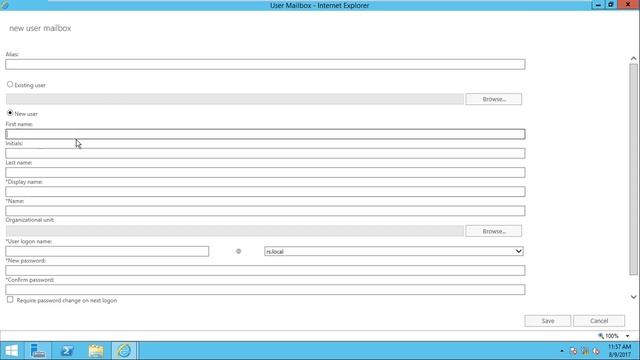 How To Create User Mailbox in Exchange server 2016 смотреть онлайн