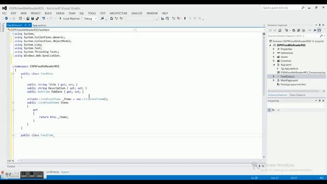 Windows 8 Programming Tutorial 1 - ESPN Feed - Feed Class смотреть онлайн