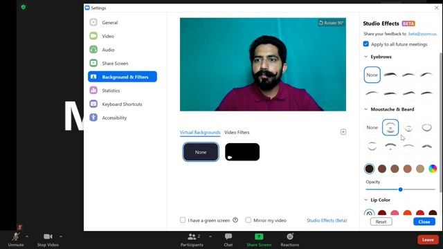 How to use Video Filters & Studio Effects on Zoom Meeting App in Hindi || Virtual Background смотреть онлайн