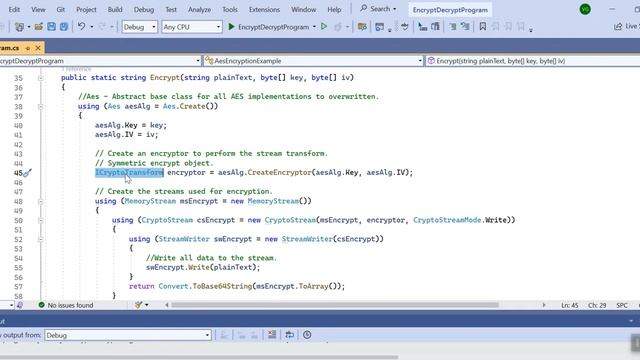 C# Encrypt and Decrypt a String with AES Encryption in .NET Core C# Tutorial #dotnet смотреть онлайн