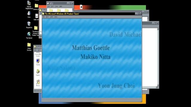 Windows 95 Easter Egg: The Microsoft Windows 95 Product Team! смотреть онлайн