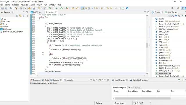 48. STM32CubeIDE DTH22 Temperature and Humidity Sensor with STM32F103C8T6 смотреть онлайн