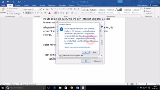 Windows 10 Tipp: IE 11 deaktivieren смотреть онлайн
