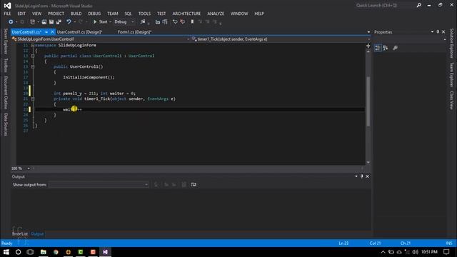 C# Slide Up Flat Login Form | Timer смотреть онлайн