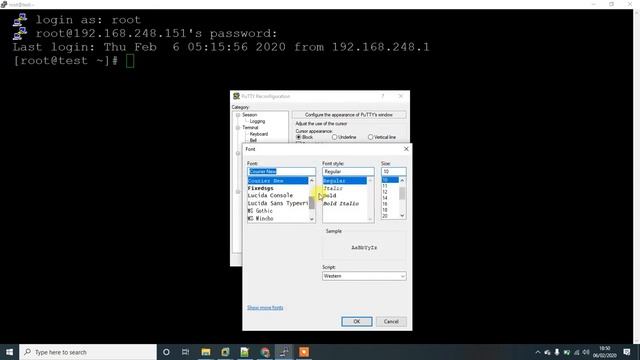 How to change the default font-size in PuTTY смотреть онлайн
